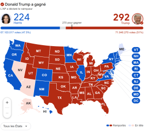 Résultats de l'élection présidentielle : Donald Trump a gagné